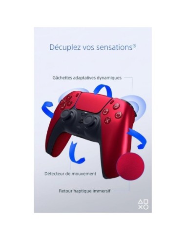 Manette PS5 Dualsence - Volcanic Red